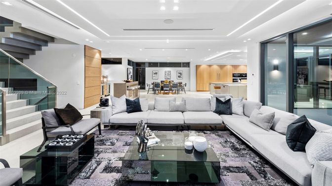 Dining room, Interior, Kitchen, Living room, Recessed Lighting