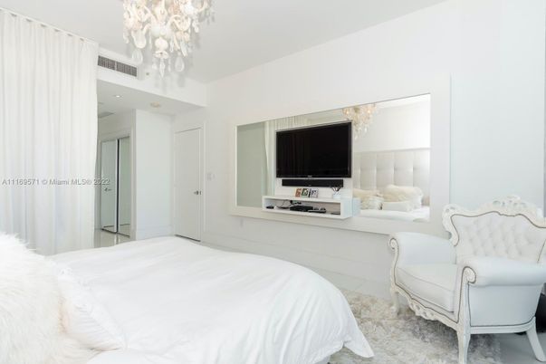 Bedroom, Chandelier, Interior