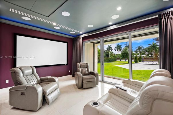 Home Theatre Room, Interior, Projection Screen, Recessed Lighting, Theatre Room
