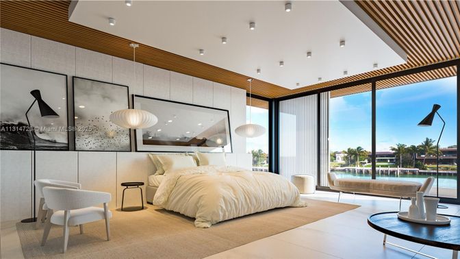 Bedroom, Interior, Pendant Lights, Recessed Lighting, Water