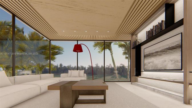 Interior, Living room, Projection Screen, Recessed Lighting, Theatre Room