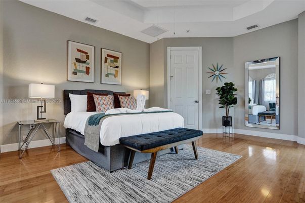 Bedroom, Interior, Wood Texture Flooring