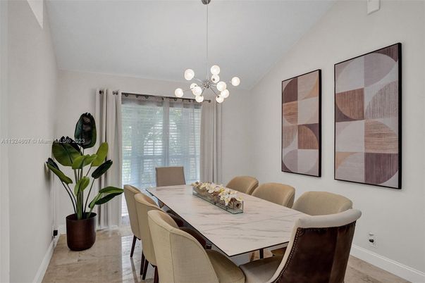 Dining room, Interior, Pendant Lights