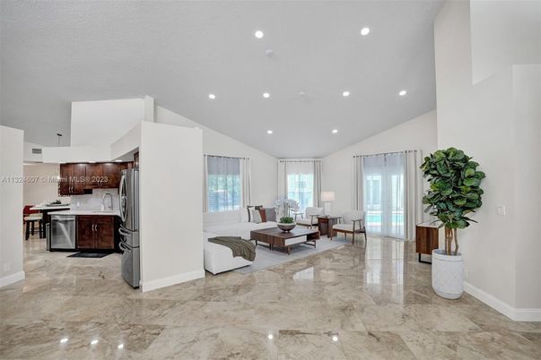Interior, Kitchen, Living room, Recessed Lighting, Stainless Steel Appliances