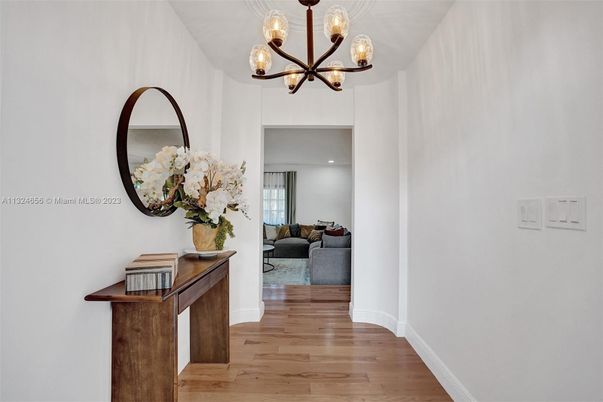 Interior, Living room, Pendant Lights, Wood Texture Flooring