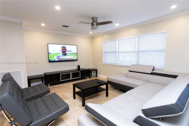 Interior, Living room, Recessed Lighting