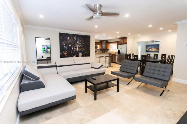 Dining room, Interior, Kitchen, Living room, Recessed Lighting