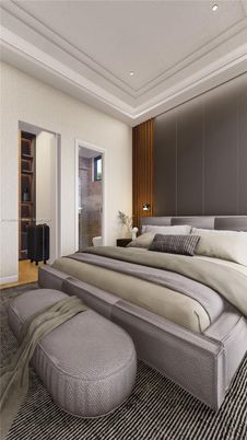 Bedroom, Interior, Recessed Lighting
