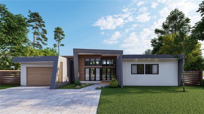 Attached, Backyard, Exterior, Facade, Modern