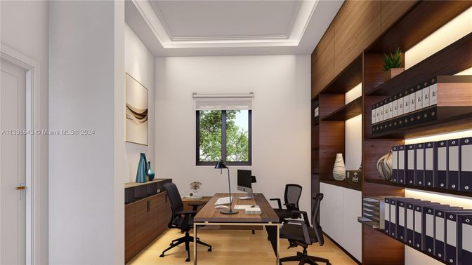 Home Office, Interior, Wood Texture Flooring