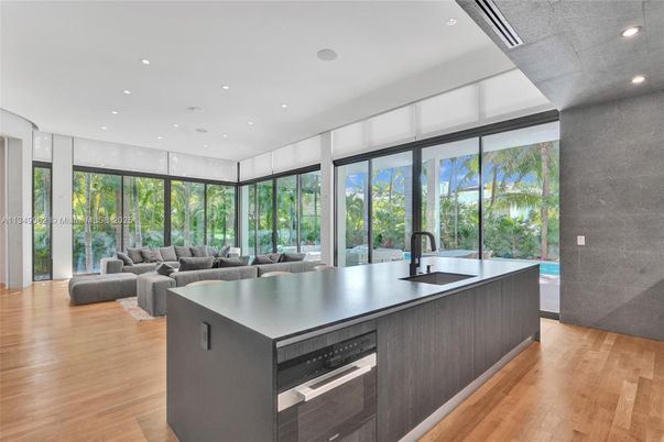 Interior, Kitchen, Living room, Recessed Lighting, Wood Texture Flooring