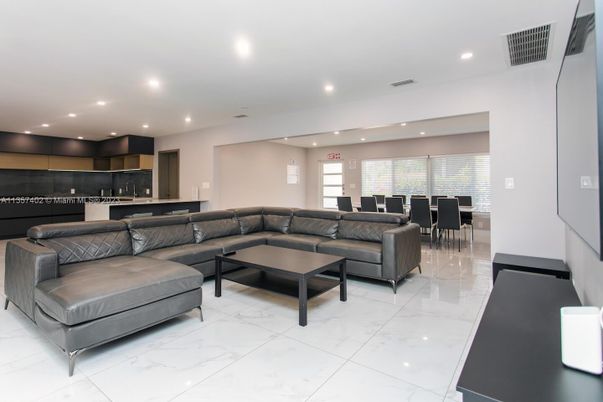 Dining room, Interior, Kitchen, Living room, Marble, Recessed Lighting