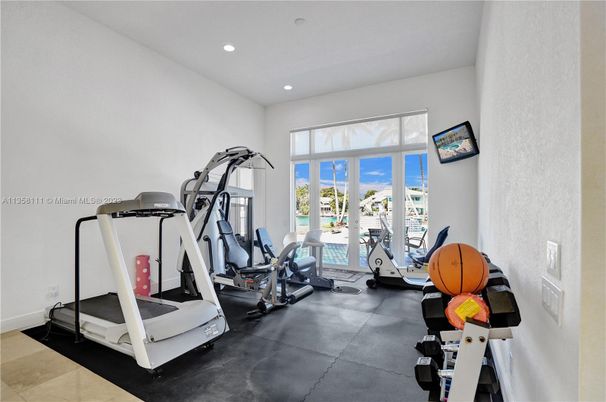 Fitness Equipment, Gym, Interior, Recessed Lighting