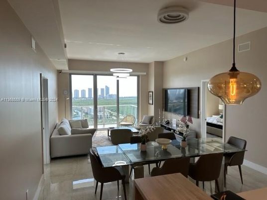 Dining room, Interior, Living room, Pendant Lights