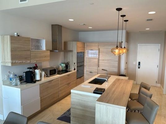 Interior, Kitchen, Pendant Lights, Recessed Lighting, Stainless Steel Appliances