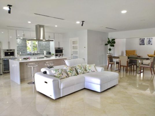 Dining room, Interior, Kitchen, Living room, Recessed Lighting, Stainless Steel Appliances