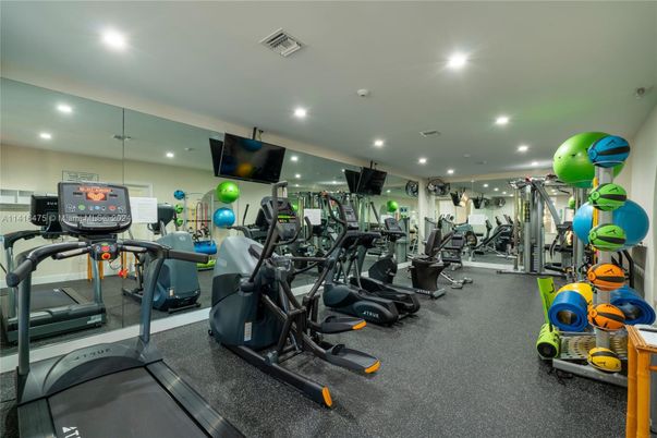 Fitness Equipment, Gym, Interior, Recessed Lighting