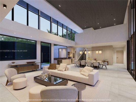 Dining room, Interior, Living room, Pendant Lights, Recessed Lighting