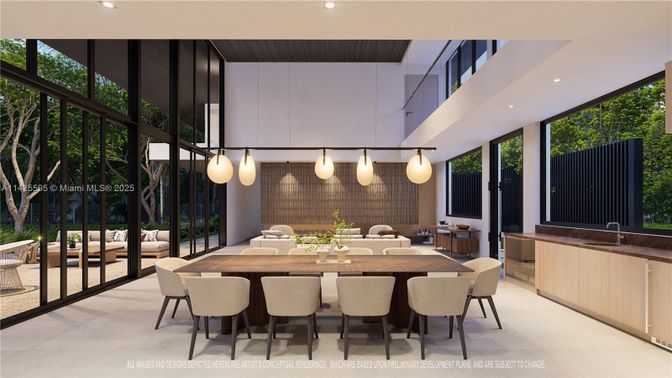 Dining room, Interior, Pendant Lights, Recessed Lighting
