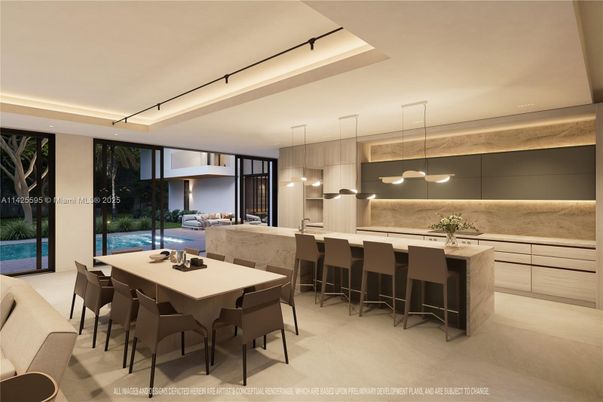 Dining room, Interior, Kitchen, Pendant Lights, Recessed Lighting, Water