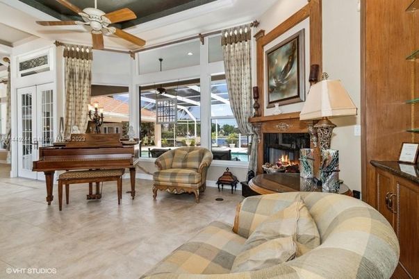 Fireplace, Interior, Living room, Piano