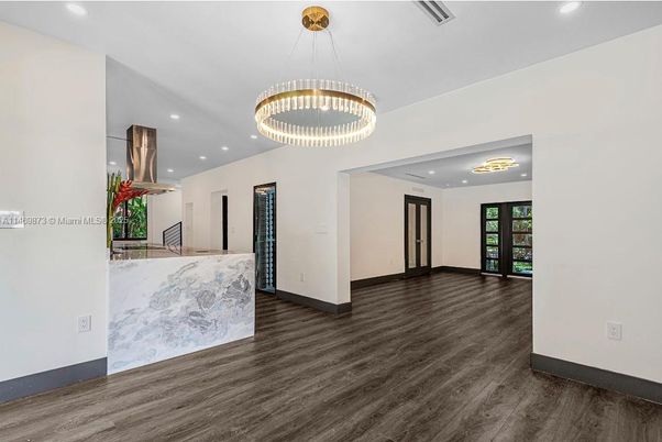 Interior, Pendant Lights, Recessed Lighting, Wood Texture Flooring