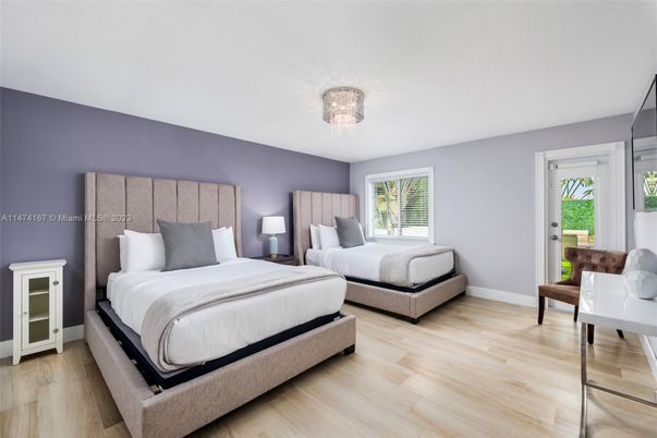 Bedroom, Chandelier, Interior, Wood Texture Flooring