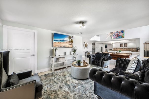 Billiard Table, Interior, Living room
