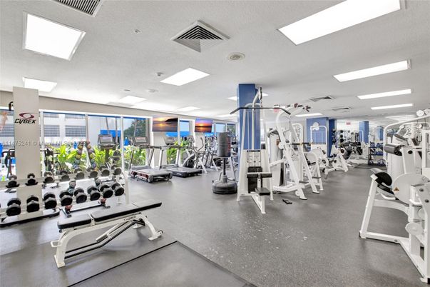 Fitness Equipment, Gym, Interior, Recessed Lighting