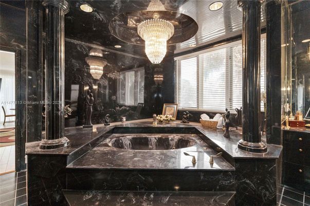 Bathroom, Chandelier, Interior