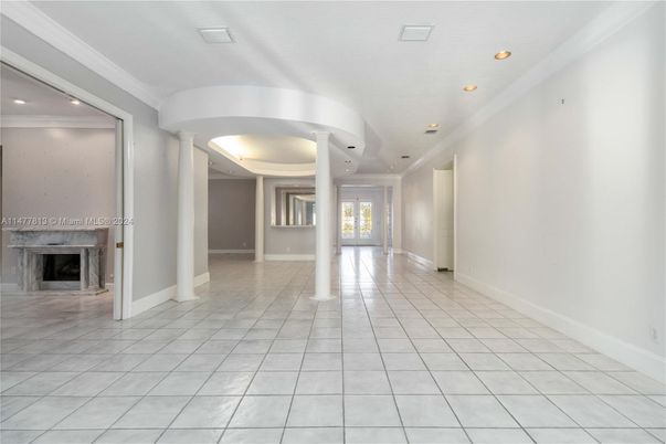 Empty room, Fireplace, Interior, Recessed Lighting
