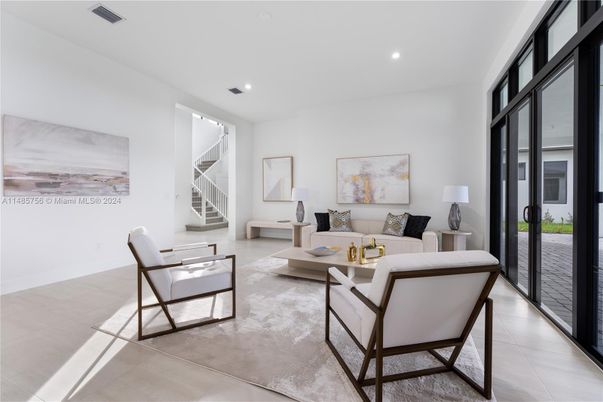Interior, Living room, Recessed Lighting