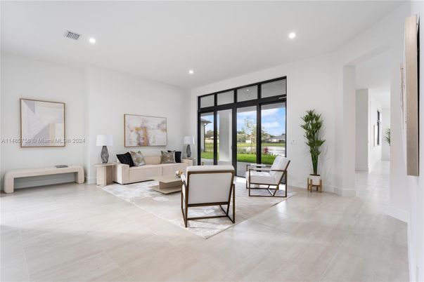 Interior, Living room, Recessed Lighting