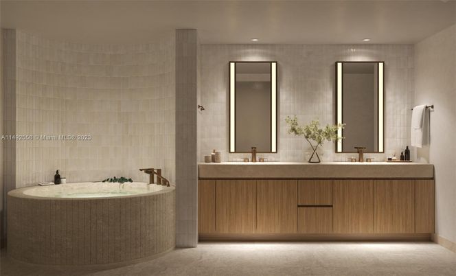 Bathroom, Dual Sink Vanities, Interior, Recessed Lighting