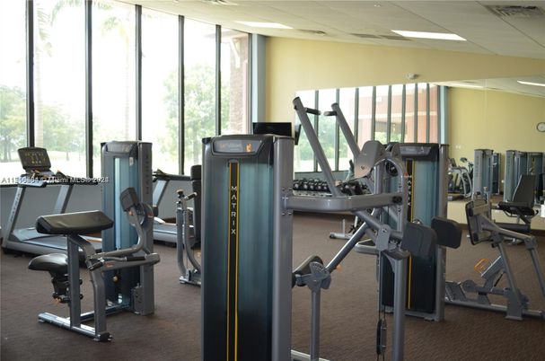 Fitness Equipment, Gym, Interior, Recessed Lighting