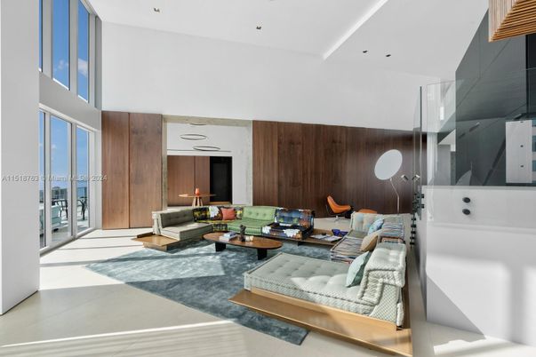 Interior, Living room, Recessed Lighting, Wooden Walls