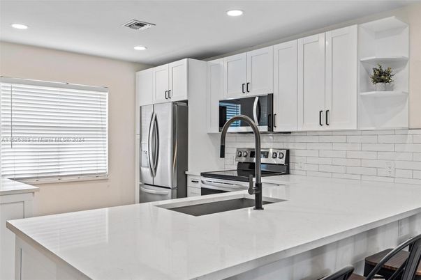 Interior, Kitchen, Recessed Lighting, Stainless Steel Appliances