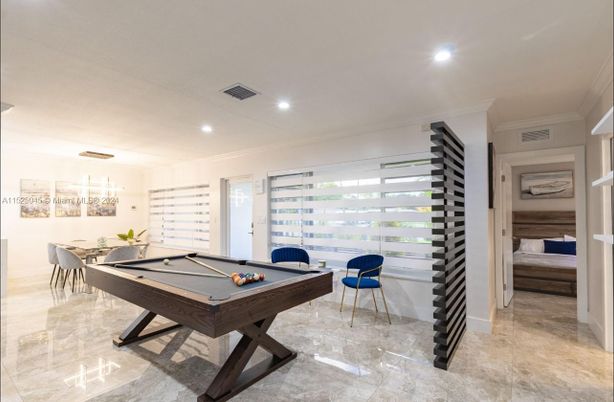 Billiard Table, Game Room, Interior, Pendant Lights, Recessed Lighting