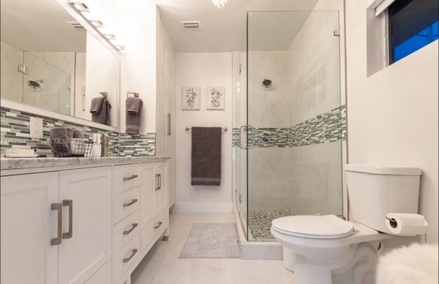 Bathroom, Glass Shower, Interior, Marble, Marble Walls