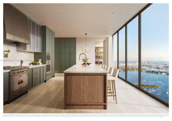 Interior, Kitchen, Pendant Lights, Recessed Lighting, Water, Wood Texture Flooring