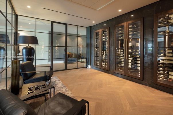 Interior, Recessed Lighting, Wine Storage, Wood Texture Flooring