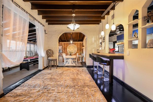 Interior, Pendant Lights, Wooden Beams, Wood Texture Flooring