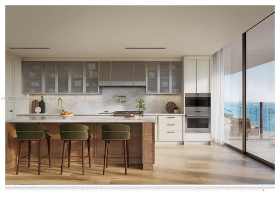 Interior, Kitchen, Recessed Lighting, Stainless Steel Appliances, Water, Wood Texture Flooring