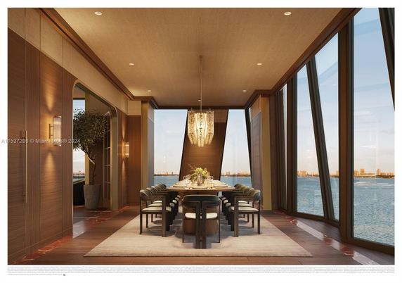 Chandelier, Dining room, Interior, Recessed Lighting, Water, Wood Texture Flooring
