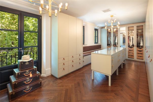 Chandelier, Interior, Pendant Lights, Walk-in Closets, Wood Texture Flooring