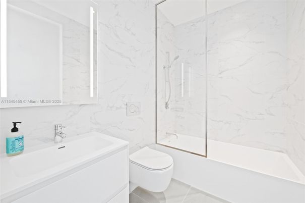 Bathroom, Glass Shower, Interior, Marble Walls