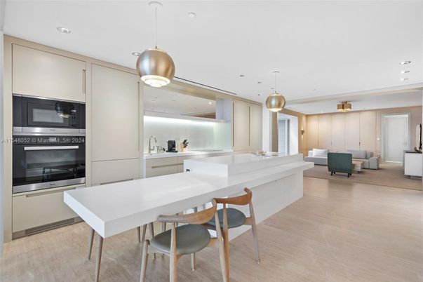 Interior, Kitchen, Living room, Pendant Lights, Recessed Lighting, Stainless Steel Appliances, Wood Texture Flooring