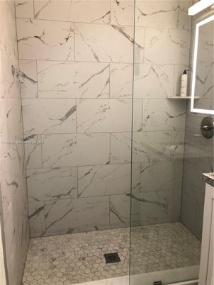 Bathroom, Glass Shower, Interior, Marble Walls