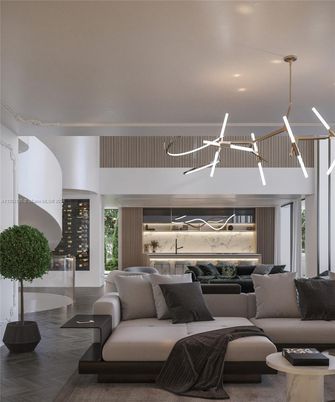 Interior, Living room, Pendant Lights, Recessed Lighting