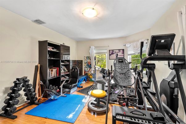 Fitness Equipment, Interior, Wood Texture Flooring